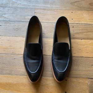 Everlane modern loafer slip on black leather shoes